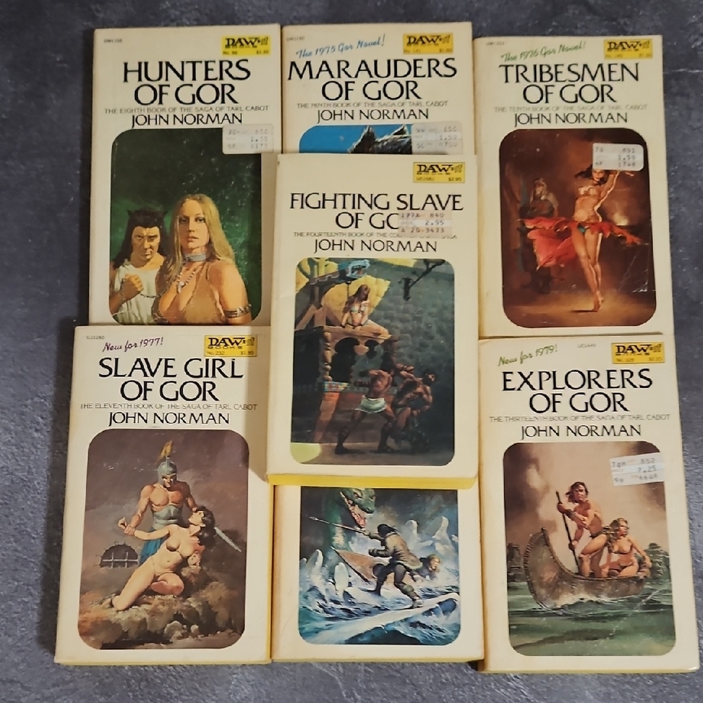 Vintage Sci-Fi & Fantasy Paperback Lot of 7  John Norman GOR SAGA‎ 1971 - 1980